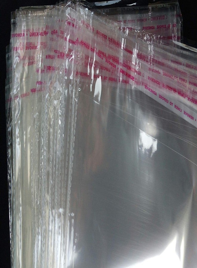WONIRY Plastic Polythene Packing Clear Bags Transparent Pouches For Garments Clothes Saree Shirt Etc Self Adhesive Bopp Bags Pack of 100, (13"×18" Inch) - Image 4